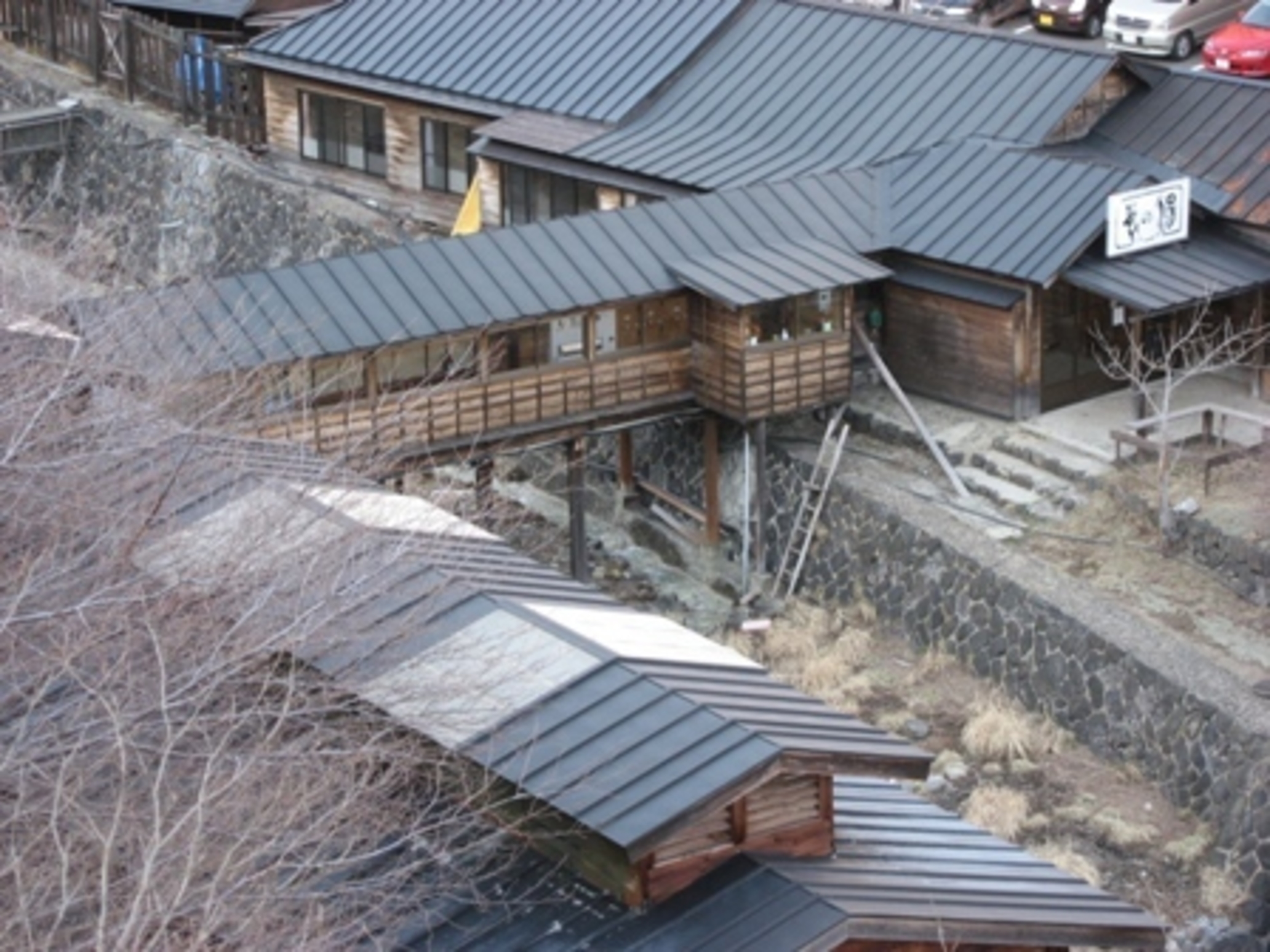 那須湯本温泉 中藤屋旅館の鹿の湯源泉かけ流しの白濁湯（栃木のにごり湯）